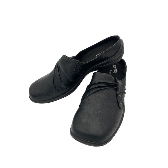 Easy Spirit Womens Black Leather Slip-On Mules Size 8 - Picture 1 of 8